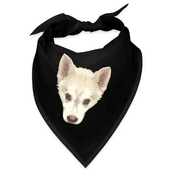 süßes Hündchen, Hundebaby Gesicht wasserpixel - Bandana - Schwarz - Vorne