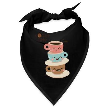 Kaffeezeit 2 - Bandana - Schwarz - Vorne