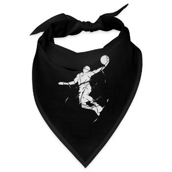 Basketball Basketballspieler Dunking Broken Splash - Bandana - Schwarz - Vorne