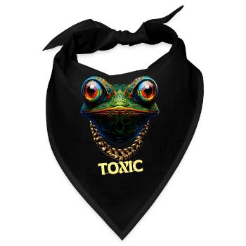 Niedlicher giftiger Frosch - Bandana - Schwarz - Vorne