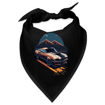 Muscle Car Power - Bandana - Schwarz - Vorne
