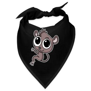 Koboldmaki Koboldmakis Primat - Bandana - Schwarz - Vorne