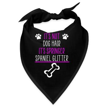 Springer Spaniel Hund Zitat - Bandana - Schwarz - Vorne