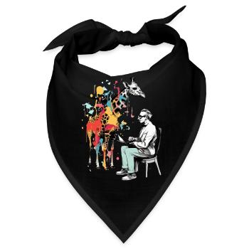 Harry, der Maler und die Giraffe - Bandana - Schwarz - Vorne