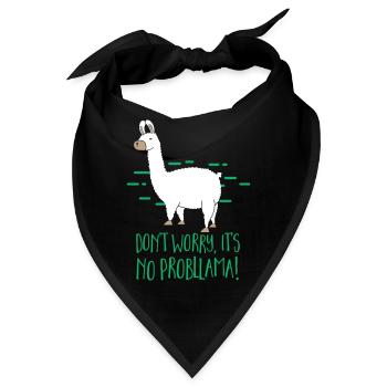 No Probllama - Bandana - Schwarz - Vorne