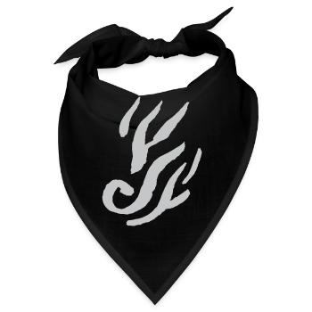 Flamme Ornament - Bandana - Schwarz - Vorne