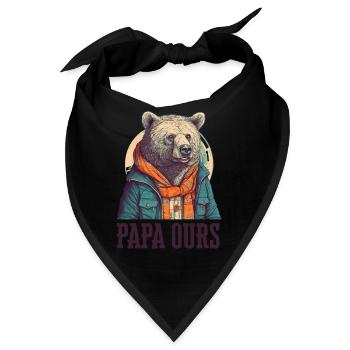 vater mann vater der familie - Bandana - Schwarz - Vorne