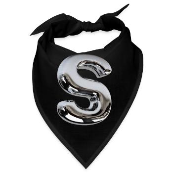 Chrome Letter S - Bandana - Schwarz - Vorne