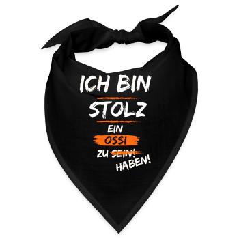 Stolz auf meinen Ossi - Bandana - Schwarz - Vorne