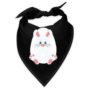 Niedlicher Osterhase und Ei - Bandana - Schwarz - Vorne