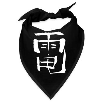 Strom - Japanisch - Bandana - Schwarz - Vorne