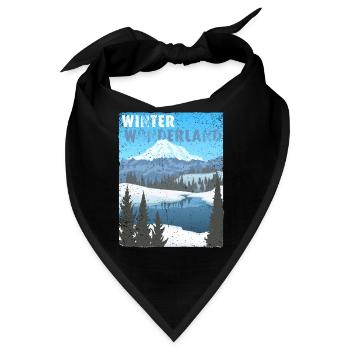 Winter Wonderland - public domain modificated - Bandana - Schwarz - Vorne