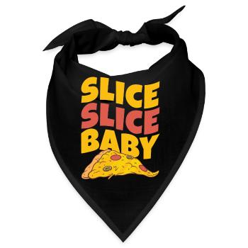 Slice Slice Baby Pizza - Bandana - Schwarz - Vorne