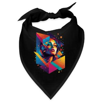 Moderne Gesichts Kunst - Bandana - Schwarz - Vorne