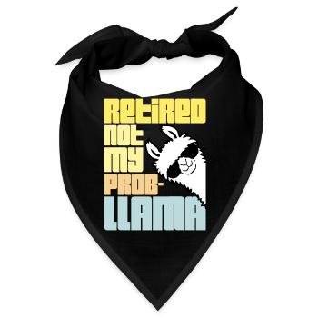 Nicht mein Prob Lama Ruhestand Prob-Llama im Ruhestand - Bandana - Schwarz - Vorne