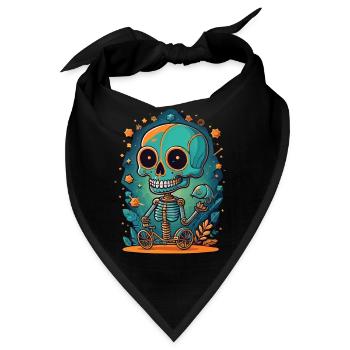 Skelett - Bandana - Schwarz - Vorne