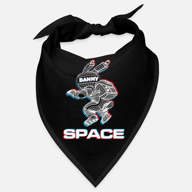 Lapin abstrait de l’espace avec effet 3D Bandana