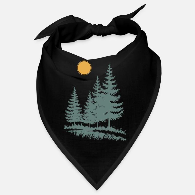 Sonnenbeschienene Kiefern-Silhouette Bandana