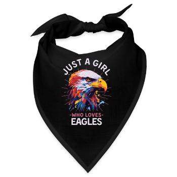 Bunter Weißkopfseeadler Adler Farbspritzer - Bandana - Schwarz - Vorne