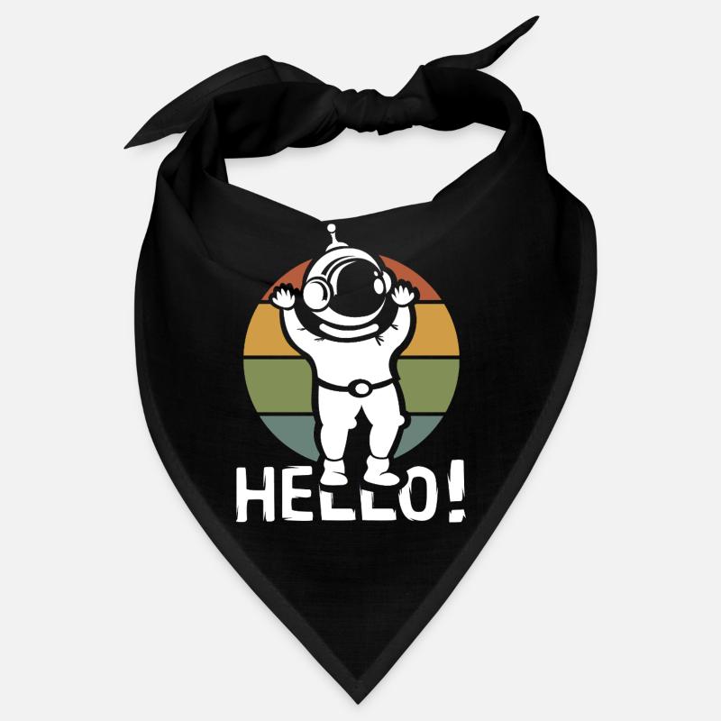 Hello Astronaut cartoon - Weltall retro comic Bandana