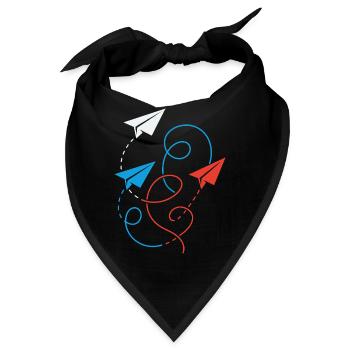 Papierflieger - Bandana - Schwarz - Vorne
