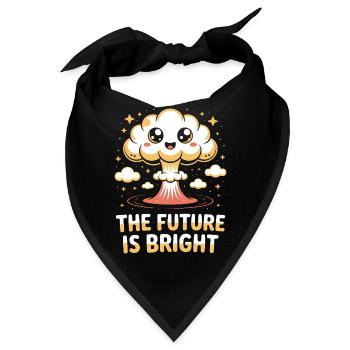 Die Zukunft ist hell - Lustiges Atombombe T-Shirt - Bandana - Schwarz - Vorne