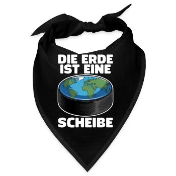 Eishockey Puck Scheibe Eishockeyteam - Bandana - Schwarz - Vorne
