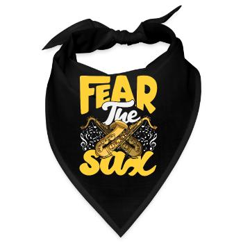 Saxofon - Bandana - Schwarz - Vorne