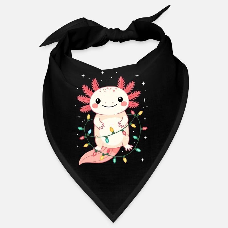 Pull de Noël Axolotl Drôle Mignon Bandana