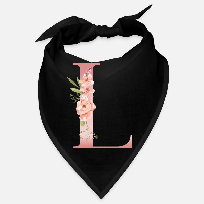Monogramme floral L pastel Bandana