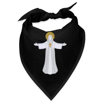 Offene Arme Saint Halo Jesus Gott - Bandana - Schwarz - Vorne