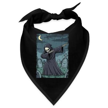 Grim Reaper im nächtlichen Friedhof - Bandana - Schwarz - Vorne