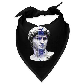 Klassische neon-kybernetische Büste - Bandana - Schwarz - Vorne