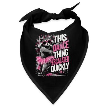 Raton Laveur Danseur Tutu Rose Humour Fun - Bandana - Schwarz - Vorne