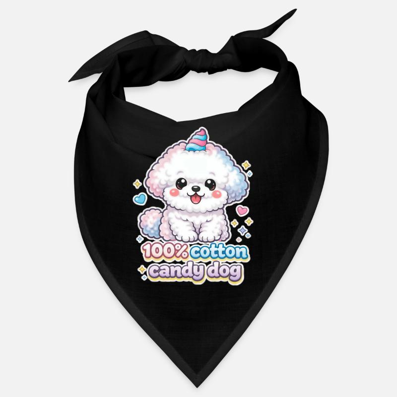Chien à barbe à papa - mignon Bichon Frisé design Bandana