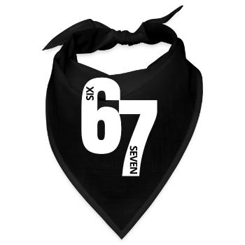 Six Seven - 6 7 - Sixty Seven - Meme - Bandana - Schwarz - Vorne