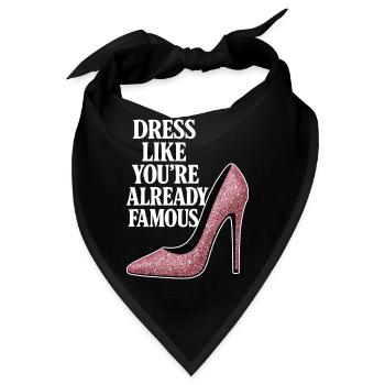 Dress like you're already famous - Rosa Heel - Bandana - Schwarz - Vorne
