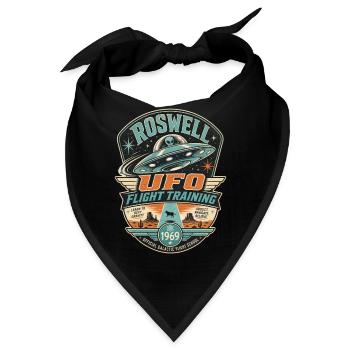 ROSWELL UFO FLIGHT TRAINING - Bandana - Schwarz - Vorne