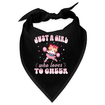 Mädchen, das gerne Cheerleader anfeuert - Bandana - Schwarz - Vorne