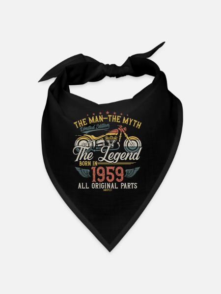 1959 Jahrgang Mann Mythos Legende Motorrad - Bandana - Schwarz