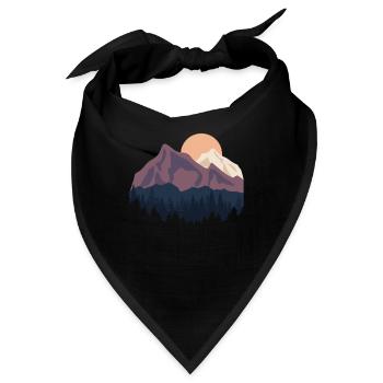 Mountains Hiking Funny Nature Landscape Funny Hiki - Bandana - Schwarz - Vorne