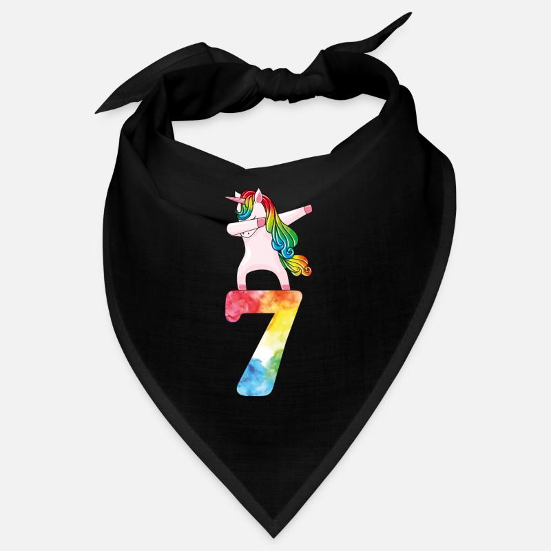 7e anniversaire licorne filles cadeau drôle 7 ans Bandana