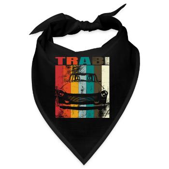 Trabi Ostdeutschland Auto DDR Kult Retro Vintage - Bandana - Schwarz - Vorne