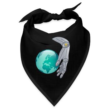 Weltall Alien greift nach Weltherrschaft - Bandana - Schwarz - Vorne