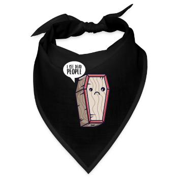 Ich sehe tote Menschen Leichen Bestatter - Bandana - Schwarz - Vorne