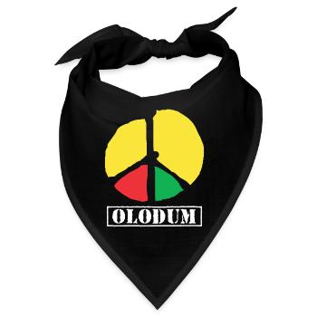 Olodum Friedenszeichen Brasilianischer Karneval - Bandana - Schwarz - Vorne