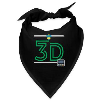 3D-Drucker Design | 3D-Druck Liebe 3D-Druck - Bandana - Schwarz - Vorne
