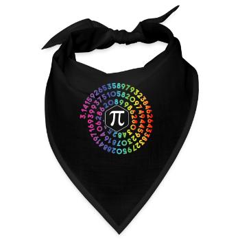 Pi Spirale | Happy Pi Day Shirt Pi Mathe 3.14 - Bandana - Schwarz - Vorne