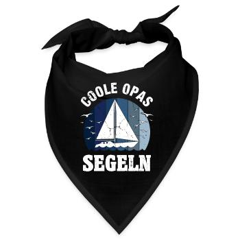 Segeln Segler Segelboot Boot Opa Vatertag Geschenk - Bandana - Schwarz - Vorne