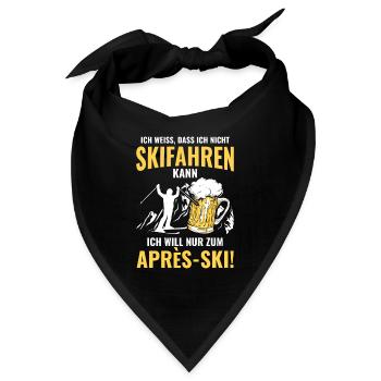 Apres Skifahrer - Bandana - Schwarz - Vorne